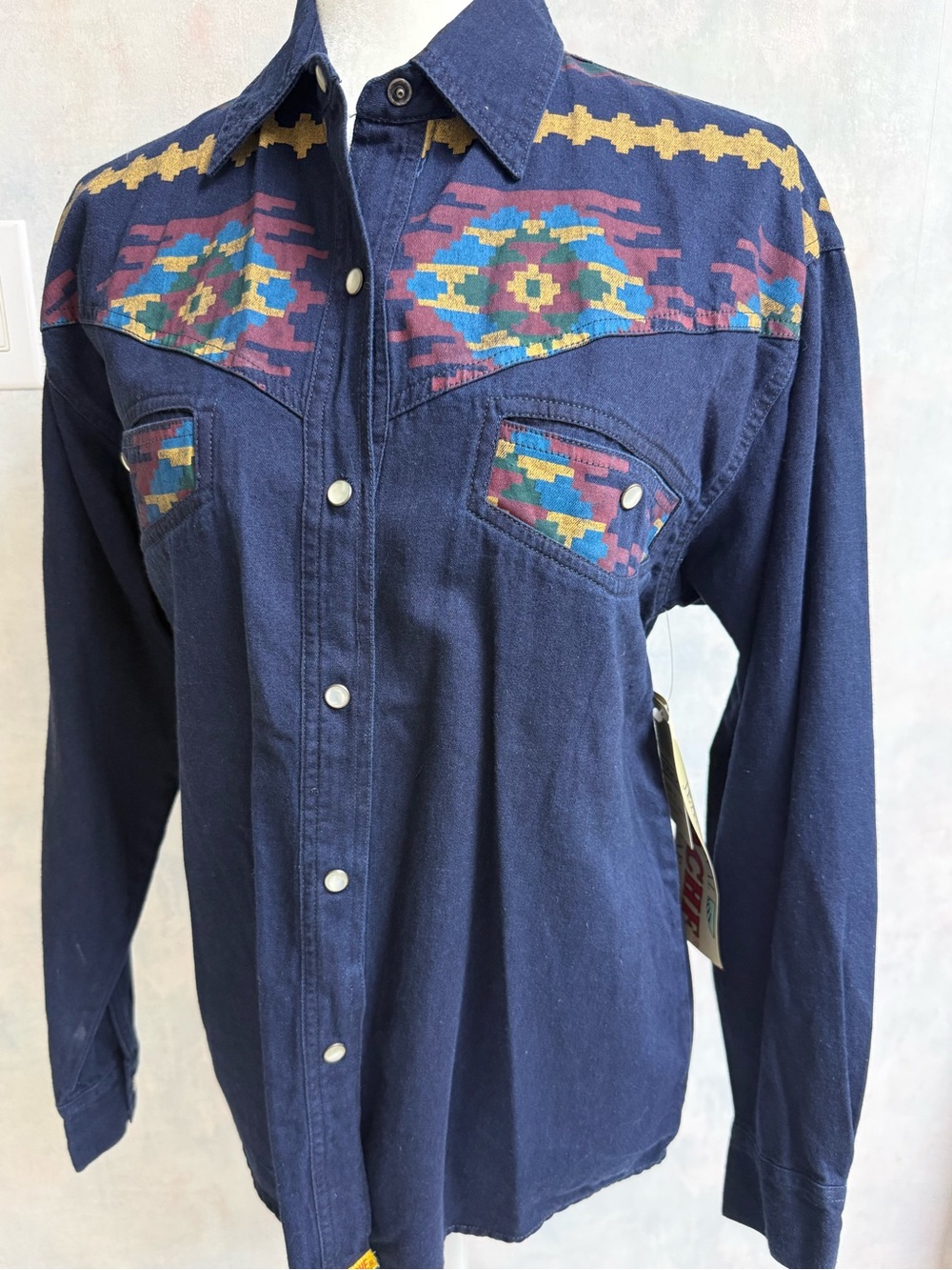 VTG Jordache 2 pc Very Rare Western Shirt & Pants, Original Tags Pearl Snaps - Picture 4 of 16